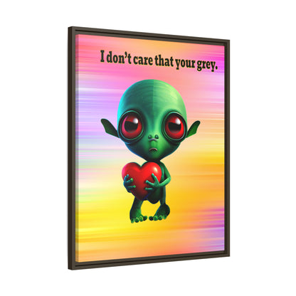 I don't care that your grey - framed canvas art (color blur)