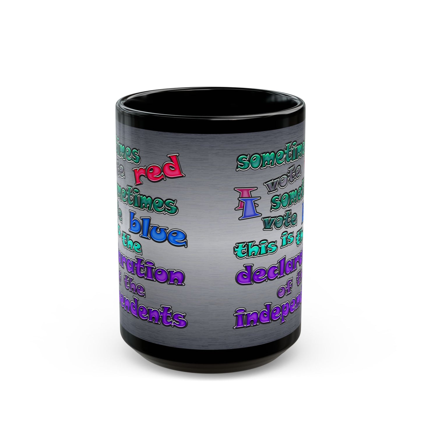 declaration of the independents - Black Mug (brushed nickel)
