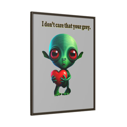 I don't care that your grey - framed canvas art (light grey)