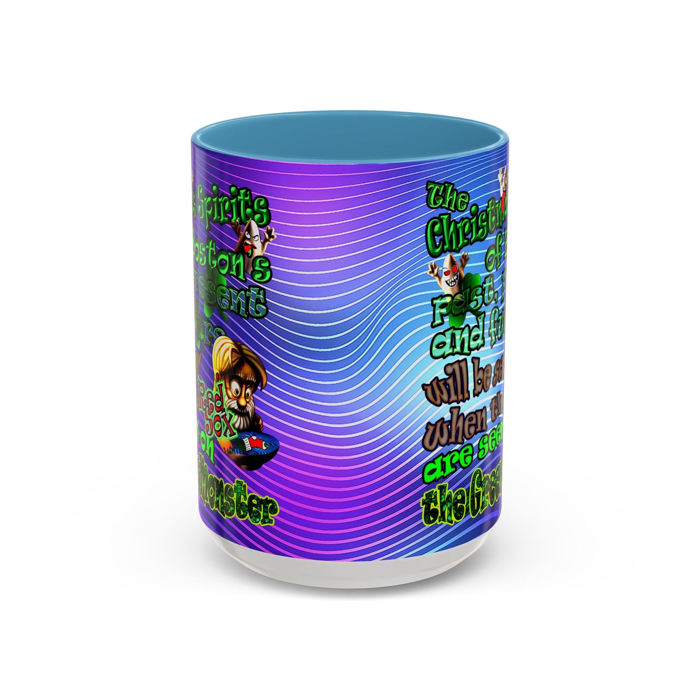 christmas spirits of boston - Accent Mug (purple wave)