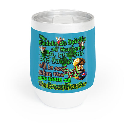 christmas spirits of boston - Chill Wine Tumbler (turquoise)