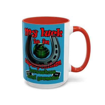 my luck - Accent Mug (turquoise)
