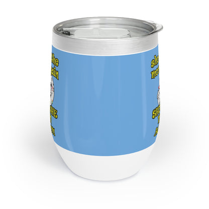 shoot the moon again - Chill Wine Tumbler (light blue)