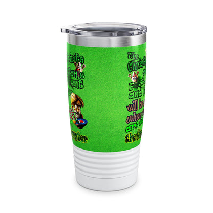 christmas spirits of boston - Ringneck Tumbler, 20oz (green turf)