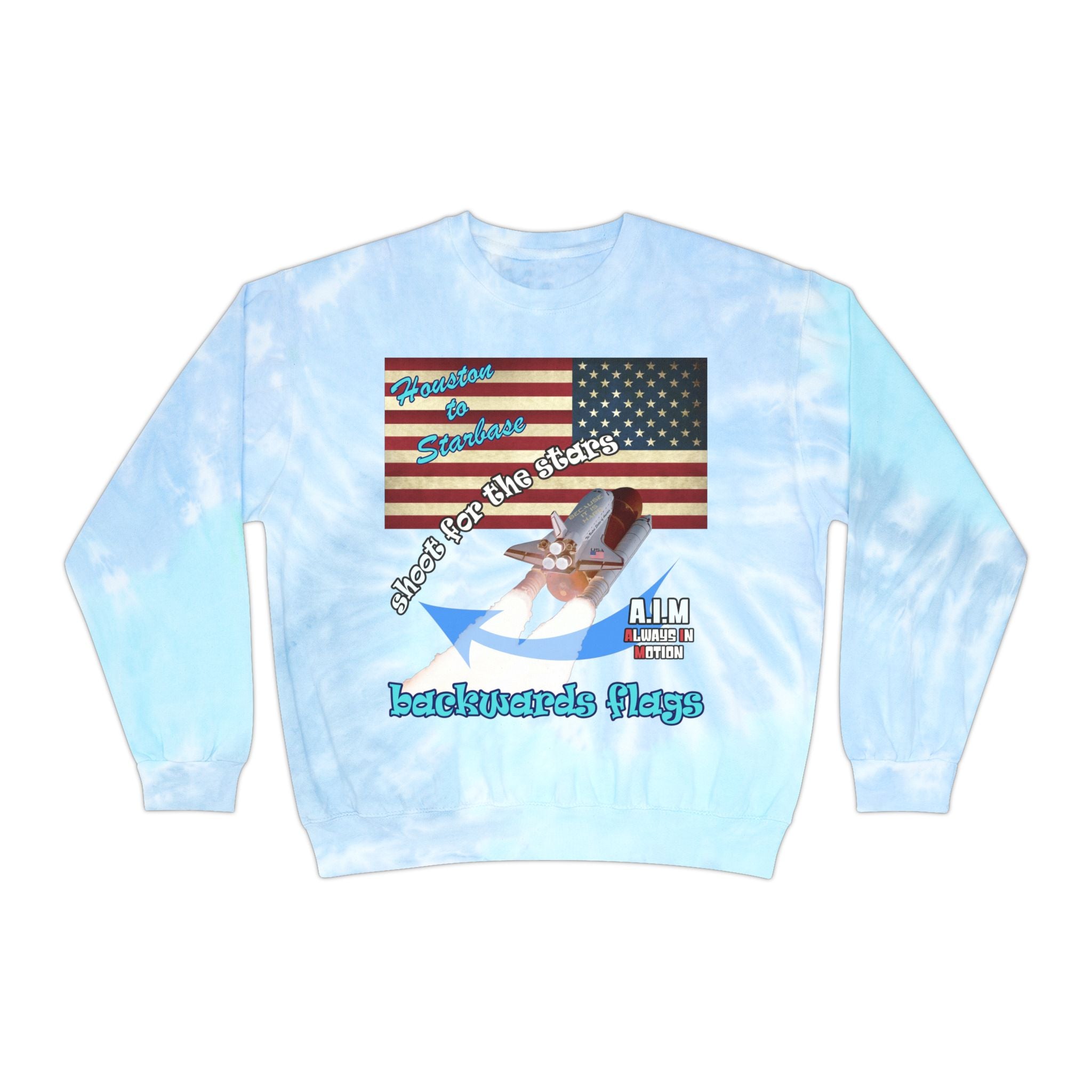 shoot for the stars - Unisex Tie-Dye Sweatshirt