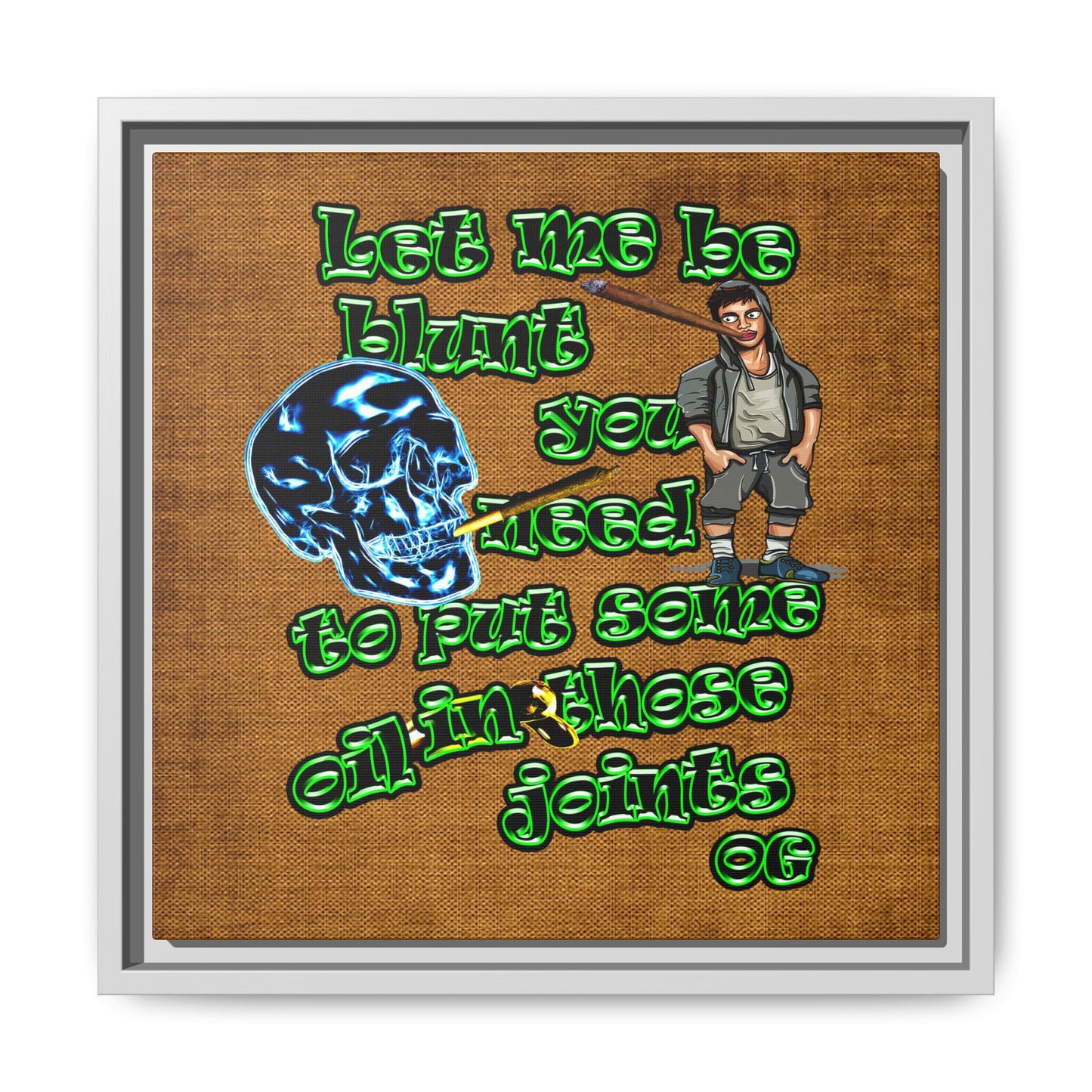 og - framed canvas art (brown papyrus)