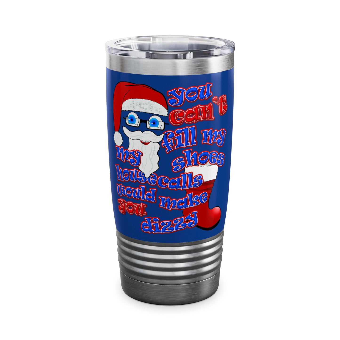 santa's shoes - Ringneck Tumbler, 20oz (dark blue)