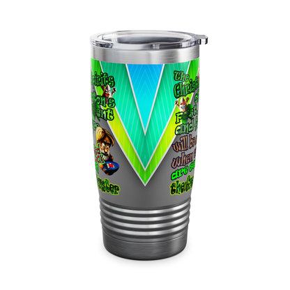 christmas spirits of boston - Ringneck Tumbler, 20oz (rainbow split)
