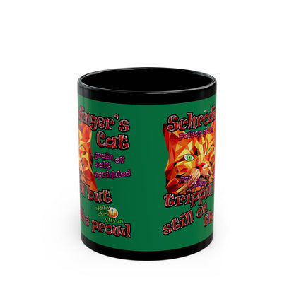 schrodinger's cat - Black Mug (dark green)