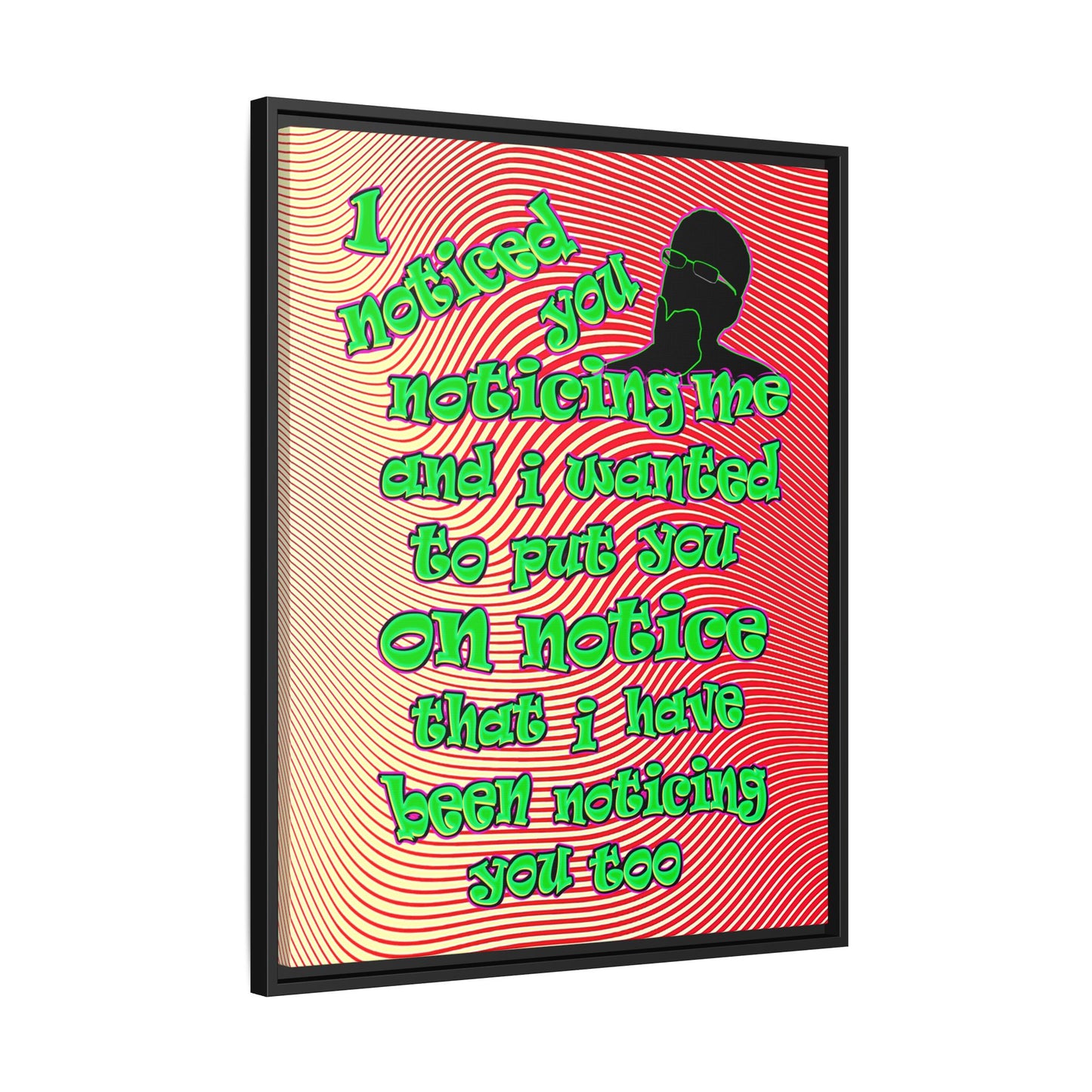 noticed you noticing - framed canvas art (yellow-orange wave)