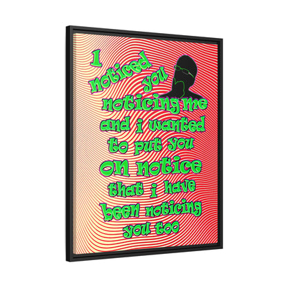 noticed you noticing - framed canvas art (yellow-orange wave)