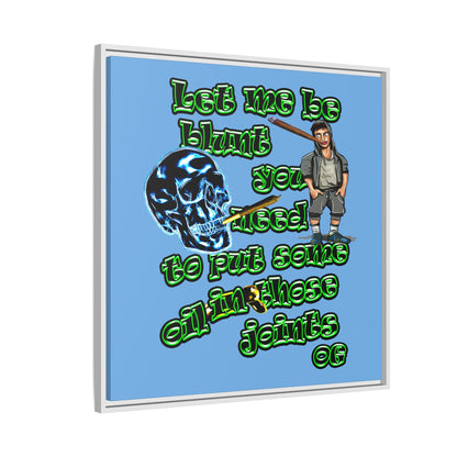 og - framed canvas art (light blue)