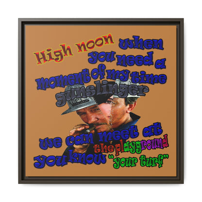 high noon - framed canvas art (light brown)