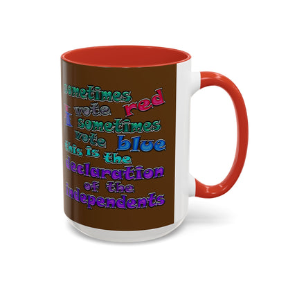 declaration of the independents - Accent Mug (brown)