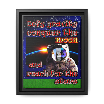 defy conquer reach - framed canvas art ('snoops' background)