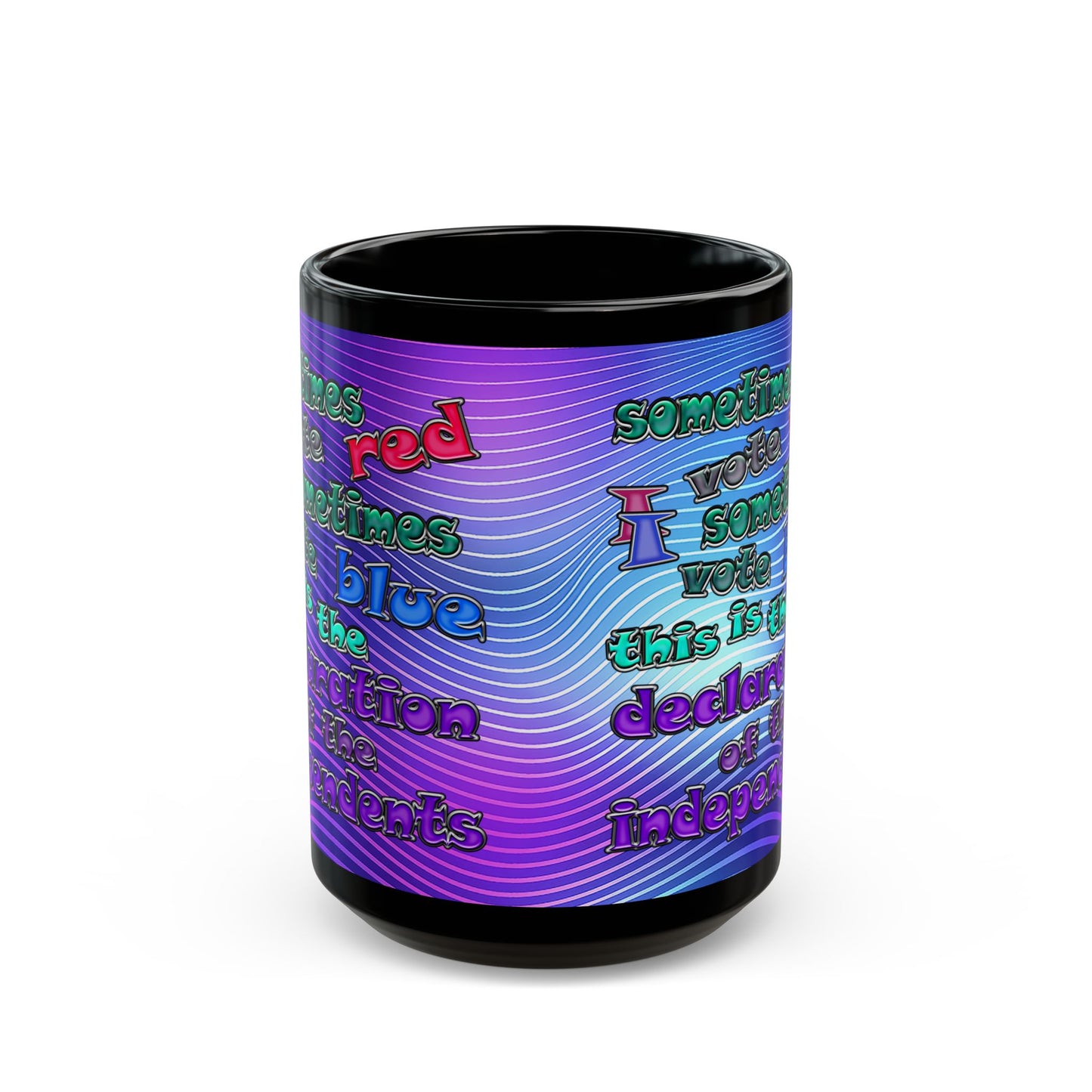 declaration of the independents - Black Mug (purple wave)