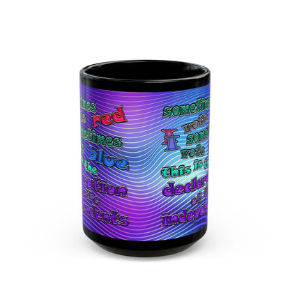 declaration of the independents - Black Mug (purple wave)