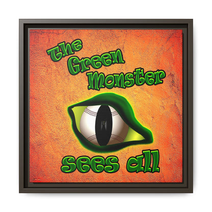 green monster - framed canvas art (burnt orange)