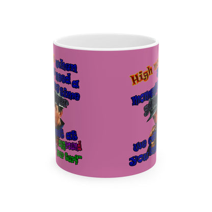high noon - White Mug (light pink)