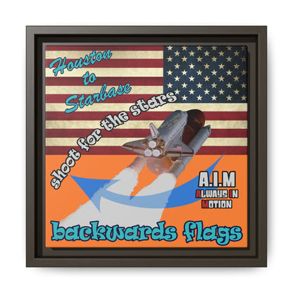 shoot for the stars - framed canvas art (crusta)
