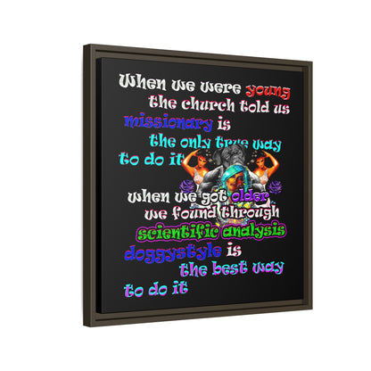 doggystyle - framed canvas art (black)