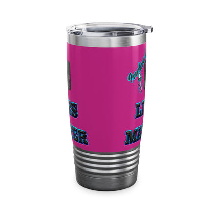 irrelevant - Ringneck Tumbler, 20oz (pink)