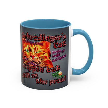 schrodinger's cat - Accent Mug (grey-light grey)