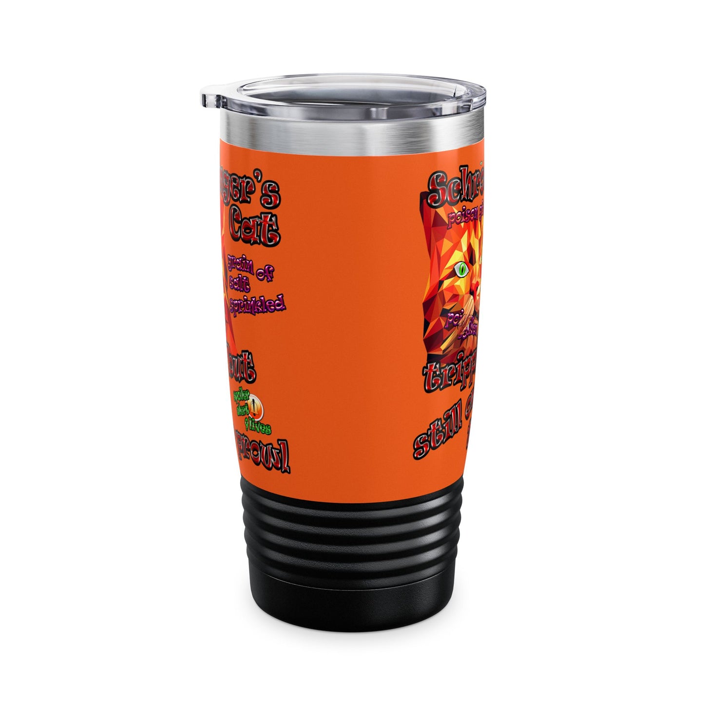 schrodinger's cat - Ringneck Tumbler, 20oz (orange)