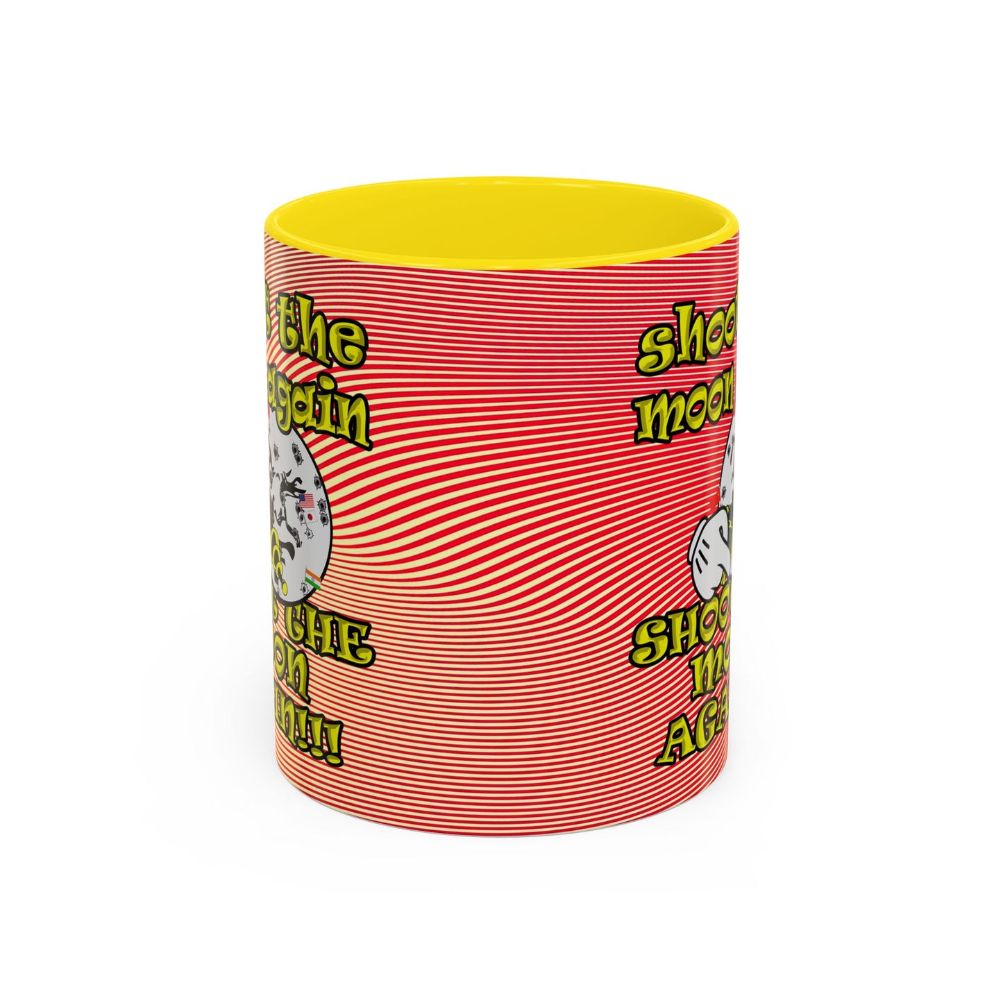 shoot the moon again - Accent Mug (yellow-orange wave)