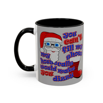 santa's shoes - Accent Mug (light grey)