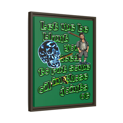 og - framed canvas art (dark green)