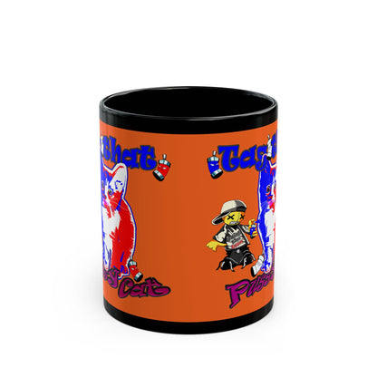 tag that - Black Mug (orange)