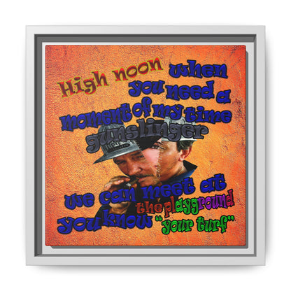 high noon - framed canvas art (burnt orange)
