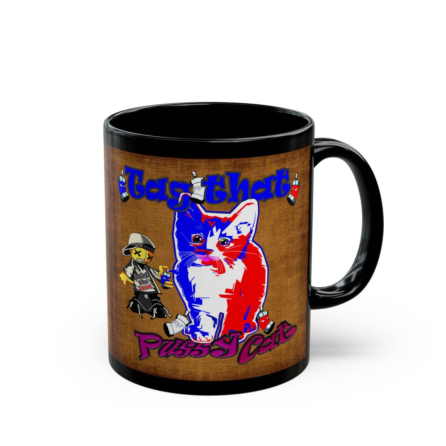 tag that - Black Mug (brown papyrus)
