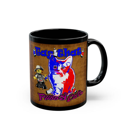 tag that - Black Mug (brown papyrus)