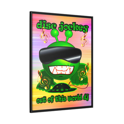 disc jockey - framed canvas art (color blur)