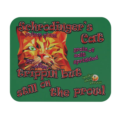 schrodinger's cat - Mouse Pad (Rectangle) (dark green)