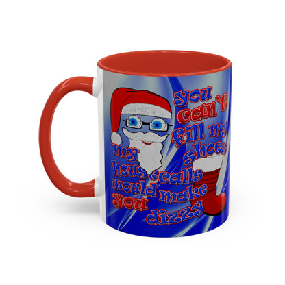 santa's shoes - Accent Mug (blue-white wave)