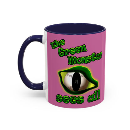 green monster - Accent Mug (light pink)