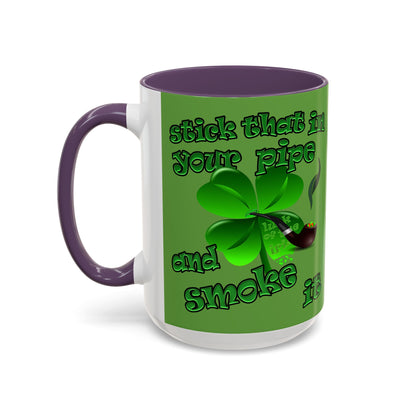 celtics logo - Accent Mug (green)