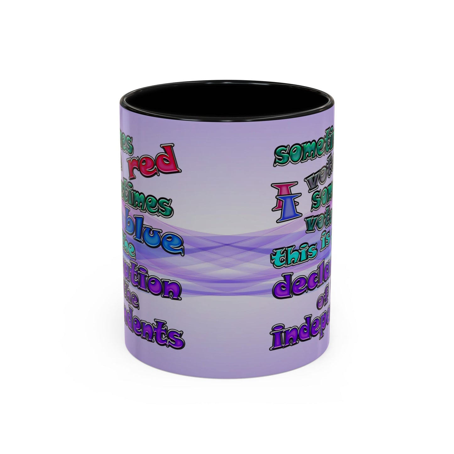 declaration of the independents - Accent Mug (light blue-pink wave)