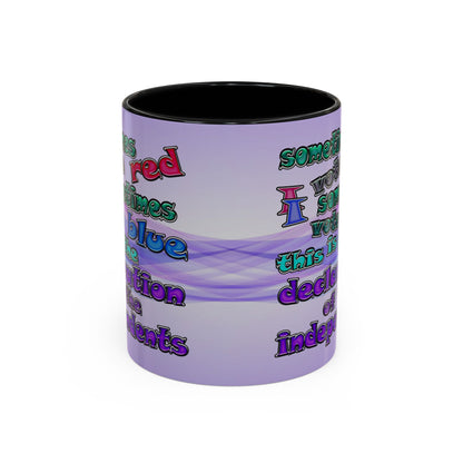 declaration of the independents - Accent Mug (light blue-pink wave)