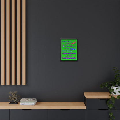 declaration of the independents - framed canvas art (logo green)