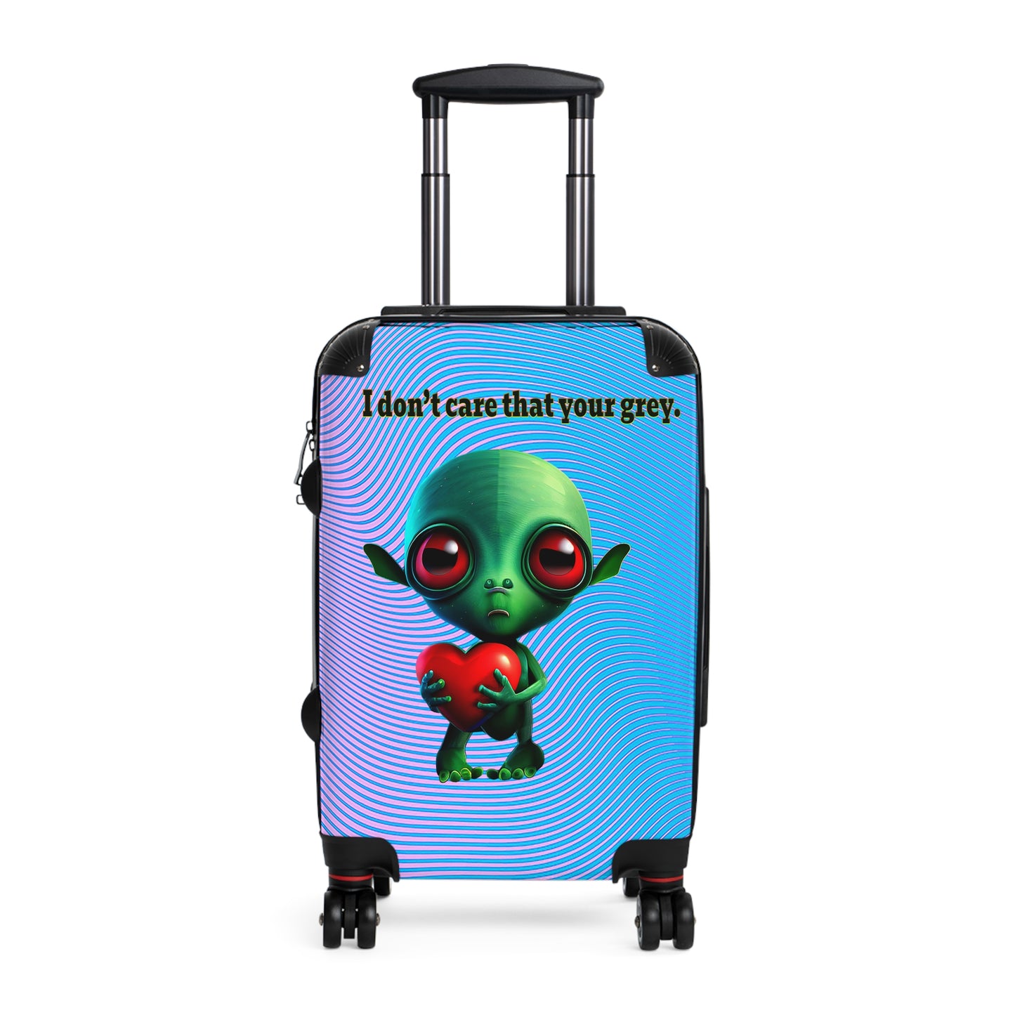 I don't care that your grey - Suitcase (light blue-purple wave)
