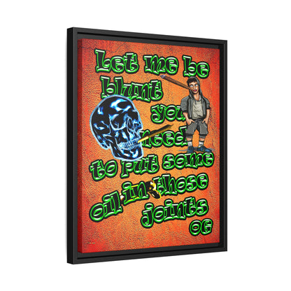 og - framed canvas art (burnt orange)