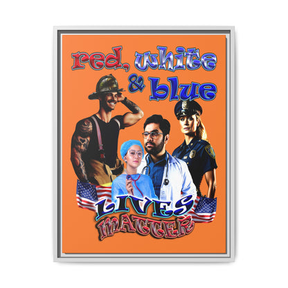 rw&b lives matter - framed canvas art (crusta)
