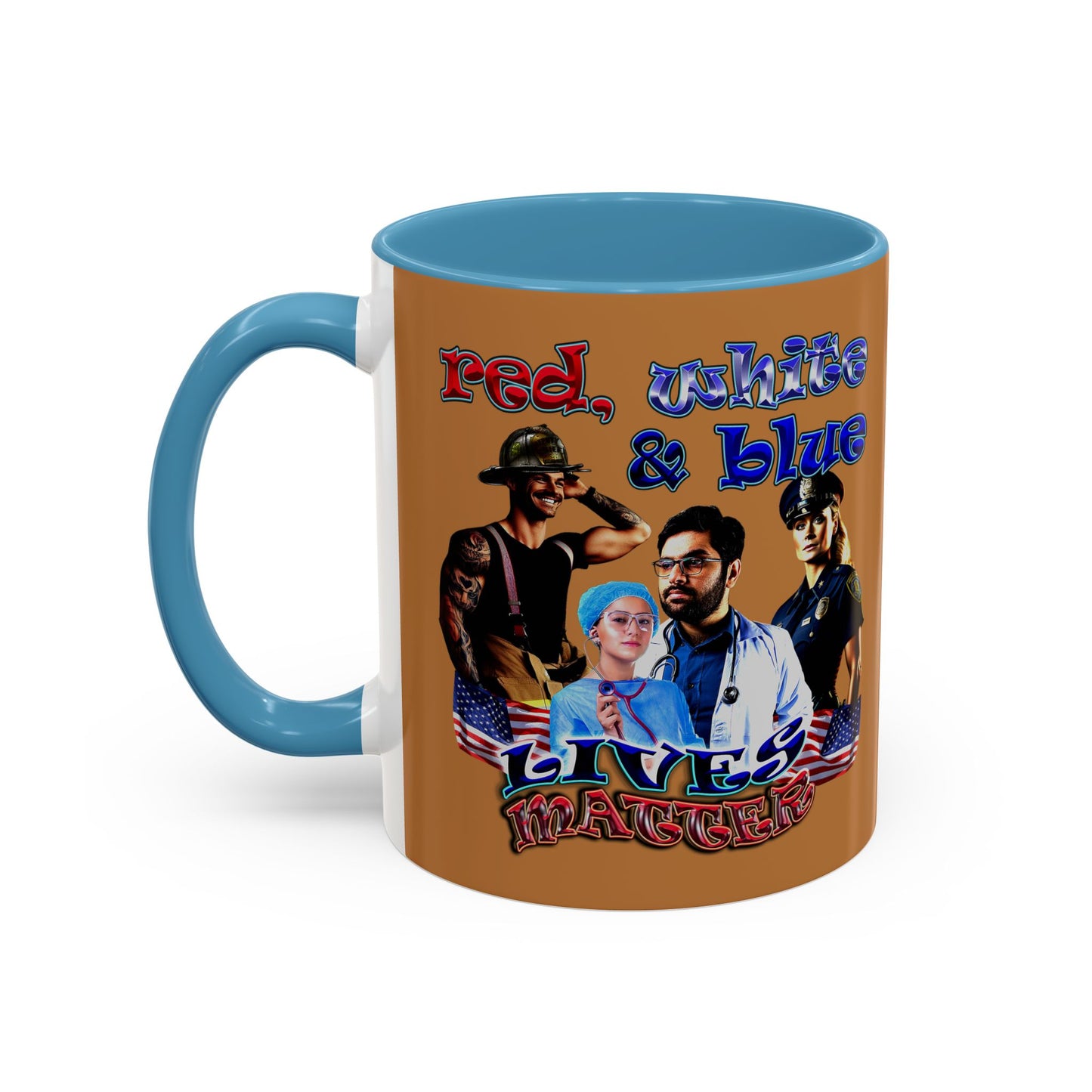 rw&b lives matter - Accent Mug (light brown)