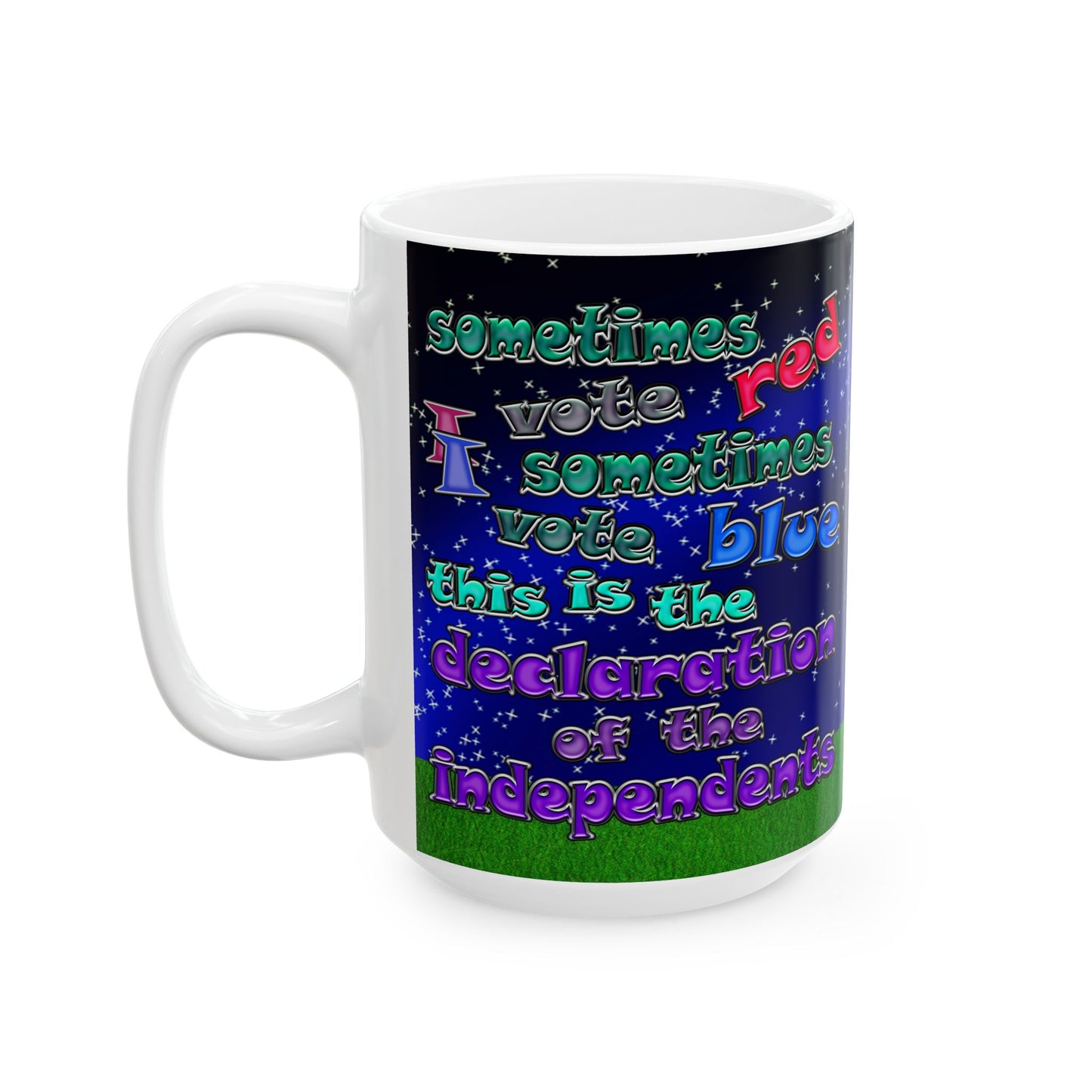 declaration of the independents - White Mug ('snoops' background)