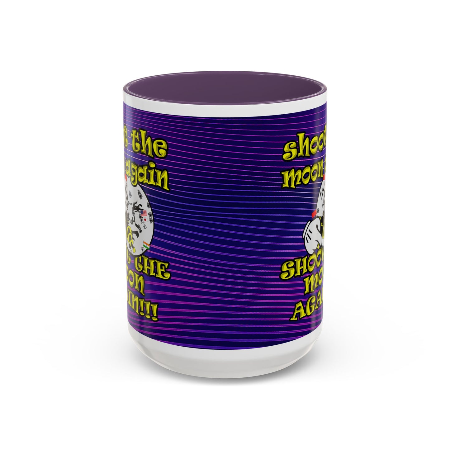 shoot the moon again - Accent Mug (purple wave)