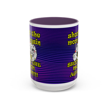 shoot the moon again - Accent Mug (purple wave)